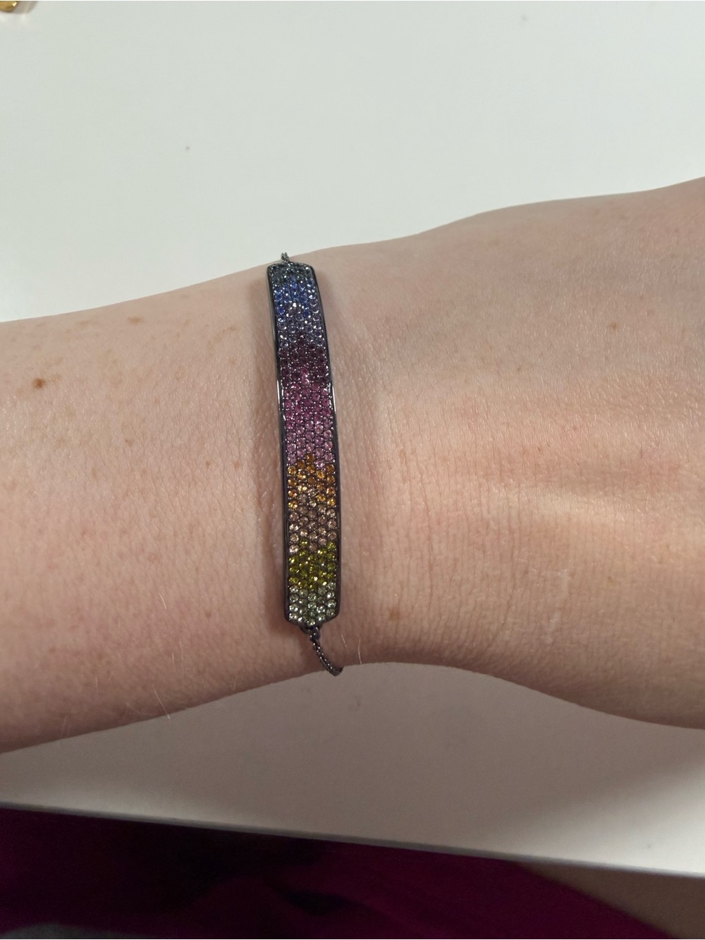 Coach rainbow slide bracelet